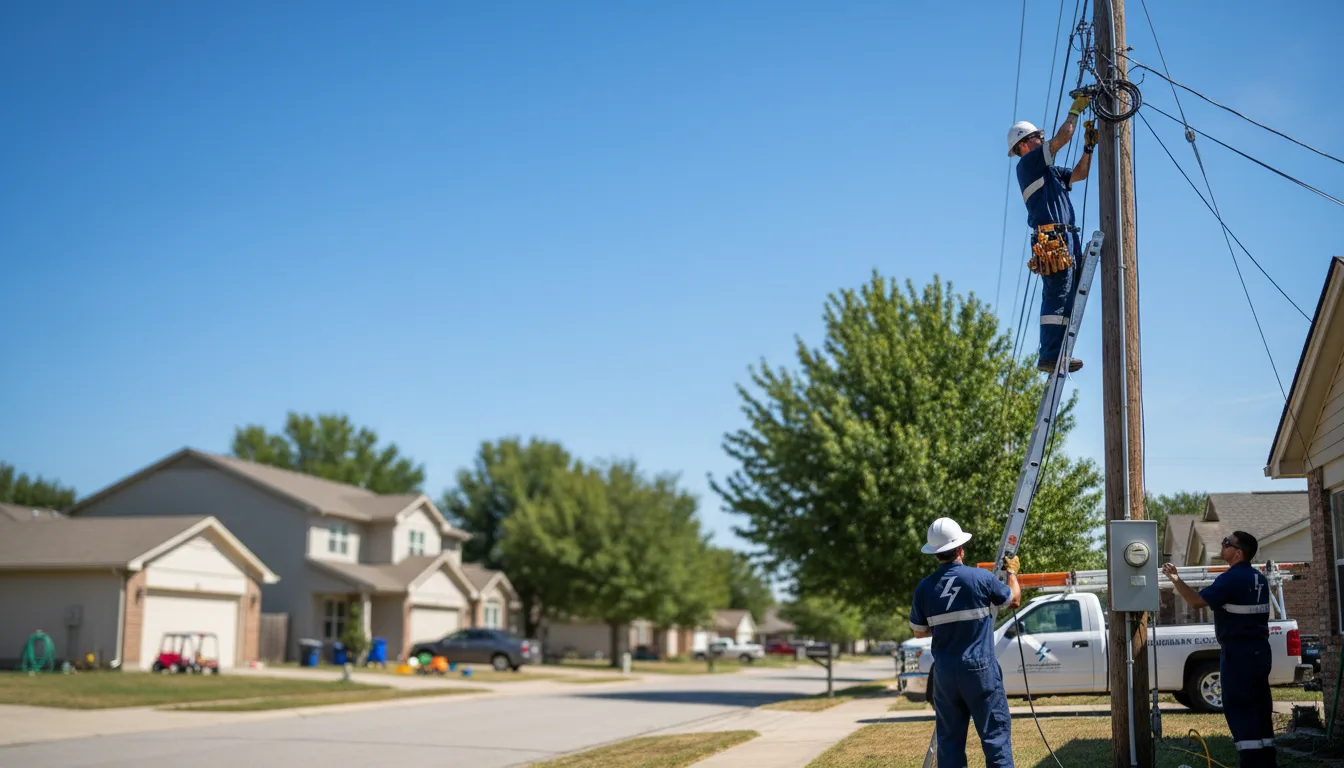 Residential electrician providing installation services in Harrah, OK